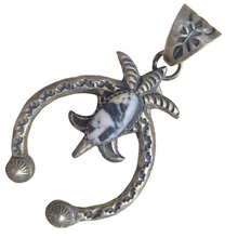 Load image into Gallery viewer, K Billah White Buffalo 925 Silver Naja Pendant