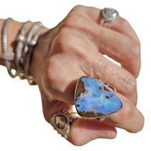 Load image into Gallery viewer, Boulder Opal Serpent Ring