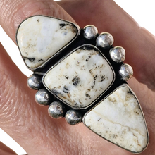 Load image into Gallery viewer, White Buffalo 925 Silver Ring