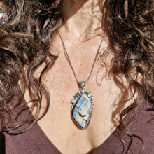 Load image into Gallery viewer, Stars and Moon Magic Boulder Opal Pendant