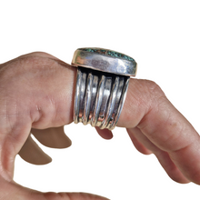 Load image into Gallery viewer, Turquoise 925 Silver Chunky Band Ring