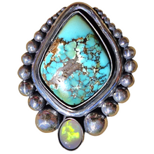 Load image into Gallery viewer, Turquoise and Mintabie Opal Ring or Pendant