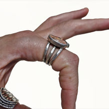 Load image into Gallery viewer, Mexican Opal Triple Band Ring