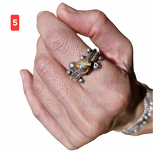 Load image into Gallery viewer, Double Dotty Boulder Opal Ring - Made to Order
