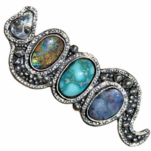 Load image into Gallery viewer, Snake Turquoise and Opal Ring or Pendant