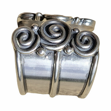 Load image into Gallery viewer, Spirals Open Band Cuff Ring - Made to Order