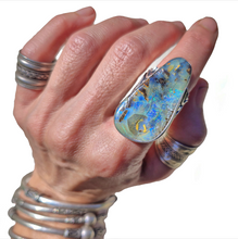 Load image into Gallery viewer, Tears of Sadness Tears of Joy Boulder Opal Ring