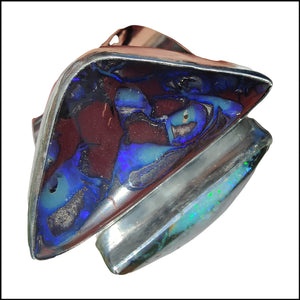 Double Boulder Opal Ring