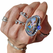 Load image into Gallery viewer, Boulder Opal and Mintabie Opal Ring or Pendant
