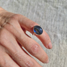 Load image into Gallery viewer, Labradorite 925 Silver Pinky Ring