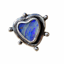 Load image into Gallery viewer, Boulder Opal Dotty Heart Earrings