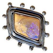 Load image into Gallery viewer, Boulder Opal Dotty Borders Ring or Pendant