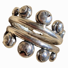 Load image into Gallery viewer, Crescent Moon Dotty Ring Double stack - Made to Order