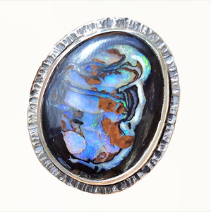 Boulder Opal Dotty Borders Ring