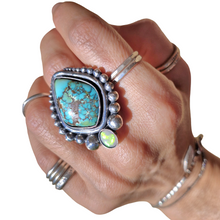 Load image into Gallery viewer, Turquoise and Mintabie Opal Ring or Pendant