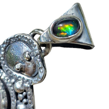 Load image into Gallery viewer, Campitos Turquoise and Lightning Ridge Opal Serpent Pendant