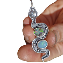 Load image into Gallery viewer, Boulder and Mintabie Opal Serpent Pendant