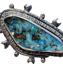 Load image into Gallery viewer, Rustic Moon Boulder Opal Pendant Necklace