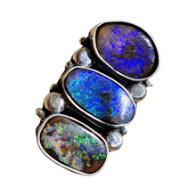 Load image into Gallery viewer, Triple Boulder Opal Ring or Pendant