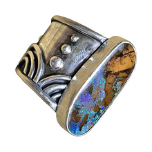 Load image into Gallery viewer, Rainbows Boulder Opal Ring