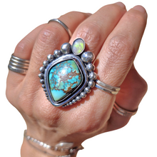 Load image into Gallery viewer, Turquoise and Mintabie Opal Ring or Pendant