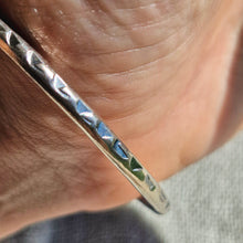 Load image into Gallery viewer, Stamped Solid 925 Silver Bangle
