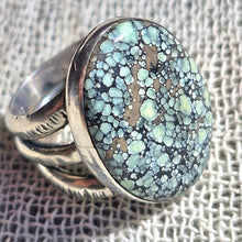 Load image into Gallery viewer, Turquoise 925 Silver Chunky Band Ring