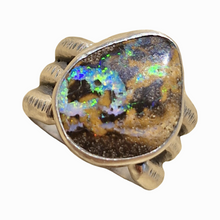 Load image into Gallery viewer, Chunky Boulder Opal Stacker Ring