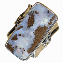 Load image into Gallery viewer, Spiral Spine Boulder Opal Ring