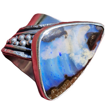 Load image into Gallery viewer, Waves of Life Boulder Opal Ring