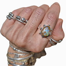 Load image into Gallery viewer, Boulder Opal Dotty Ring or Pendant