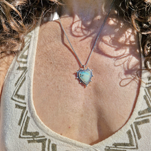 Load image into Gallery viewer, Boulder Opal Dotty Heart Pendant