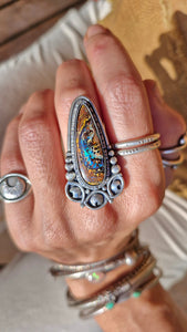 All Seeing Boulder Opal Ring or Pendant