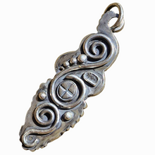 Load image into Gallery viewer, Kingman Turquoise &amp; Boulder Opal Dotty Swirls Double Side Pendant