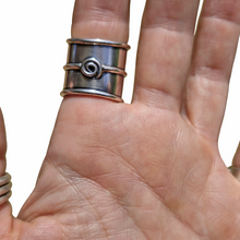Load image into Gallery viewer, Spirals Open Band Cuff Ring - Made to Order