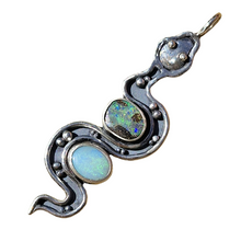 Load image into Gallery viewer, Boulder and Mintabie Opal Serpent Pendant