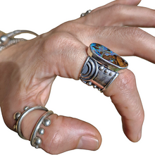 Load image into Gallery viewer, Rainbows Boulder Opal Ring