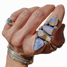 Load image into Gallery viewer, 4 Opal Climber Ring or Pendant