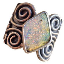 Load image into Gallery viewer, Spiralverse Boulder Opal Ring