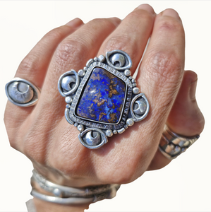 All Seeing Boulder Opal Ring or Pendant