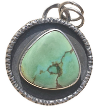 Load image into Gallery viewer, Turquoise 925 Silver Shadow Box Pendant