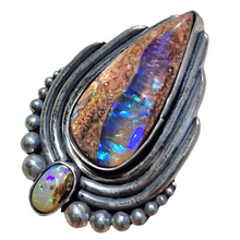 Load image into Gallery viewer, Pipe and Boulder Opal Ring or Pendant