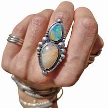 Load image into Gallery viewer, Double Boulder Opal Ring or Pendant