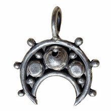Load image into Gallery viewer, Dotty Crescent Moons in Moons Pendant - Made to Order