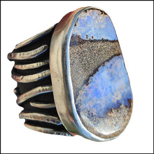 Load image into Gallery viewer, Lilac Landscape Boulder Opal Ring