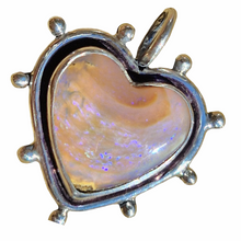 Load image into Gallery viewer, Boulder Opal Dotty Heart Pendant