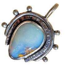 Load image into Gallery viewer, Boulder Opal Dotty Borders Pendant