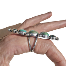 Load image into Gallery viewer, 5 Turquoise Dots 925 Silver Ring