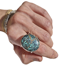 Load image into Gallery viewer, Turquoise 925 Silver Chunky Band Ring