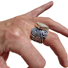 Load image into Gallery viewer, Spiralverse Boulder Opal Ring